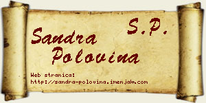 Sandra Polovina vizit kartica